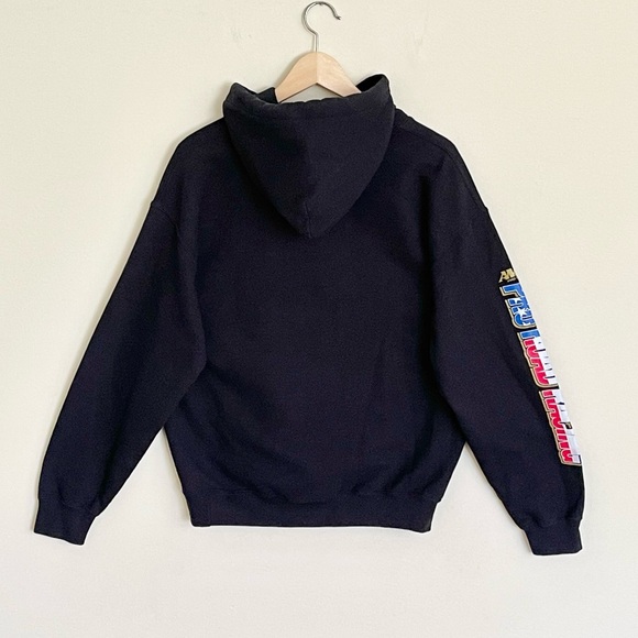 Vintage Y2K AMA Pro Road Racing Motorcycle Heavyweight Black Hoodie Adult Medium - Picture 8 of 10